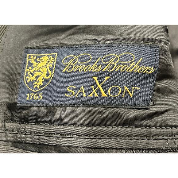 13-19 BROOKS BROTHERS Men's Fitzgerald 1818 Wool Suit Striped Black Size 42R/W36 - Picture 8 of 16